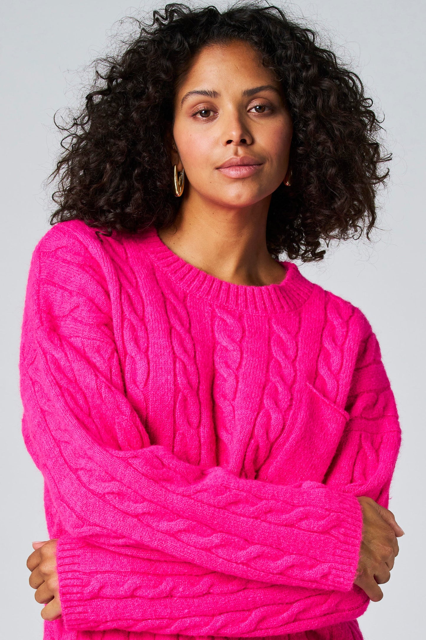Roze Trui met Ronde Hals