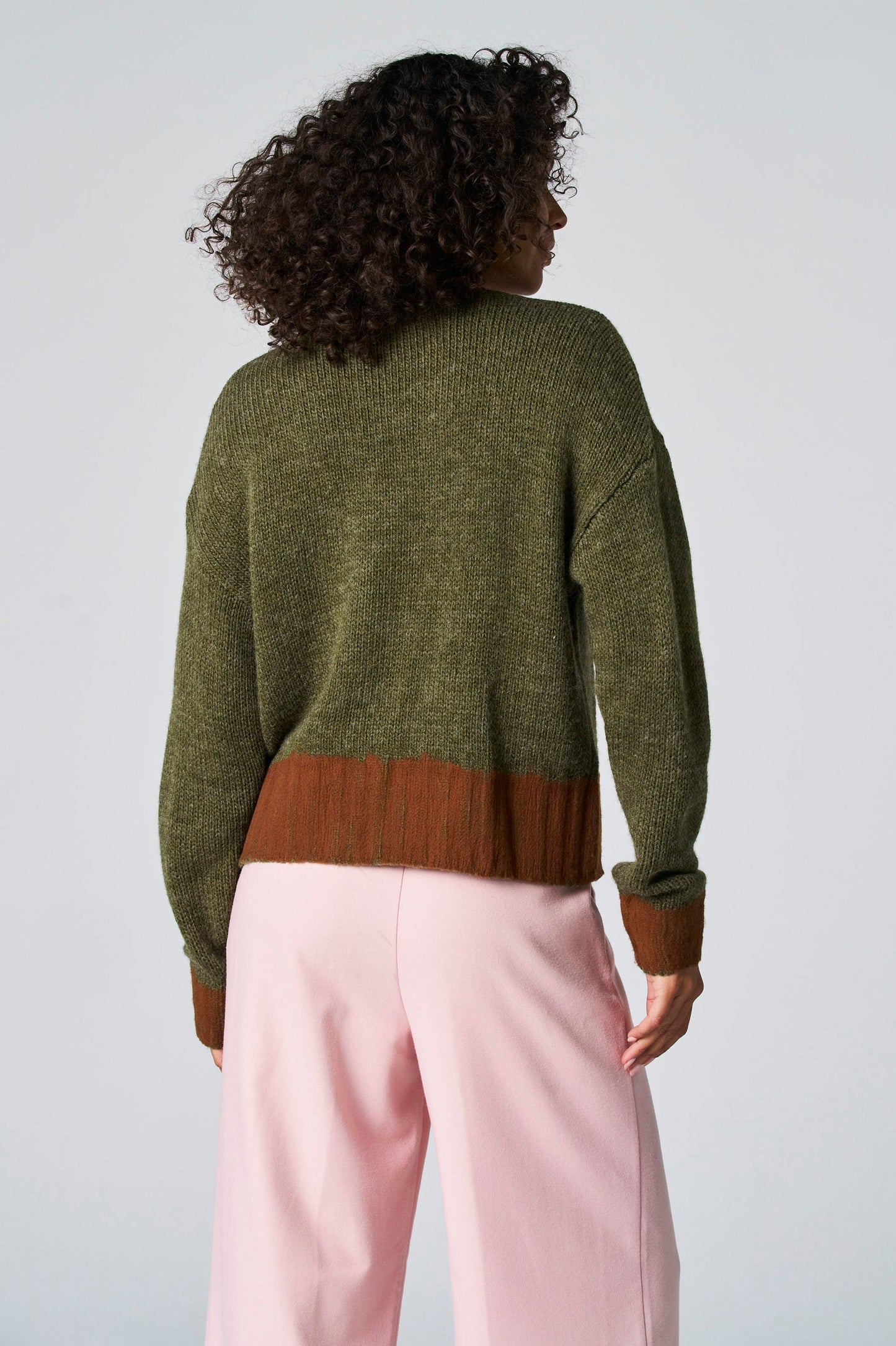 Groene V-hals Trui