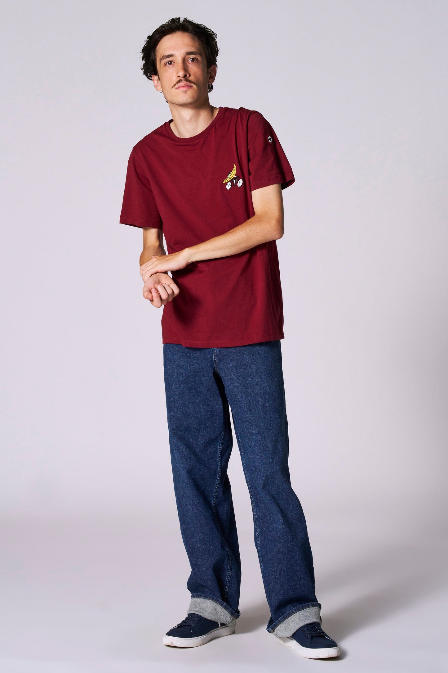 Korte Mouwen T-shirt - Bordeauxkleur