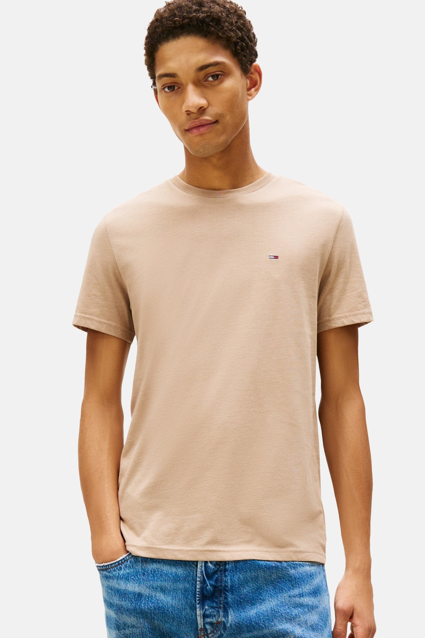 Korte Mouwen T-shirt - Beige