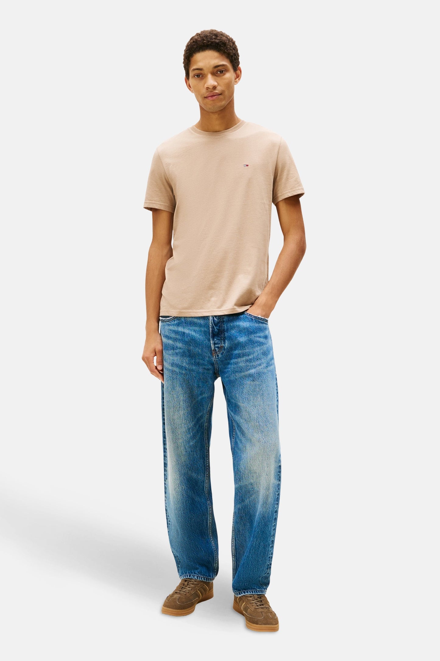 Korte Mouwen T-shirt - Beige