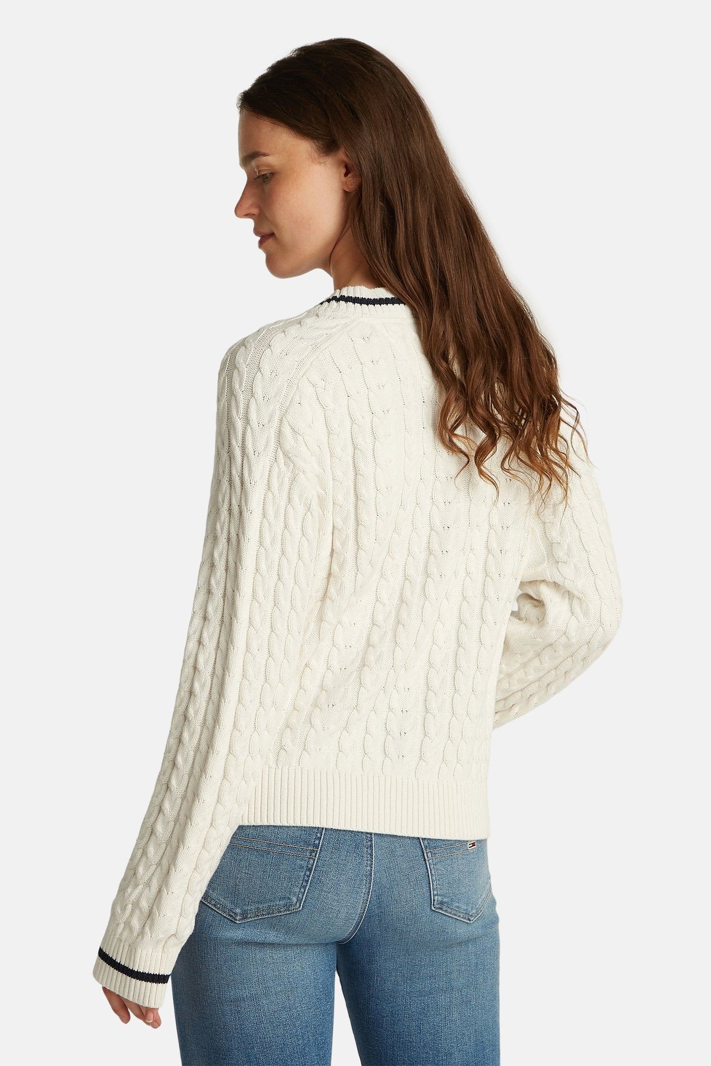 Witte V-hals Trui