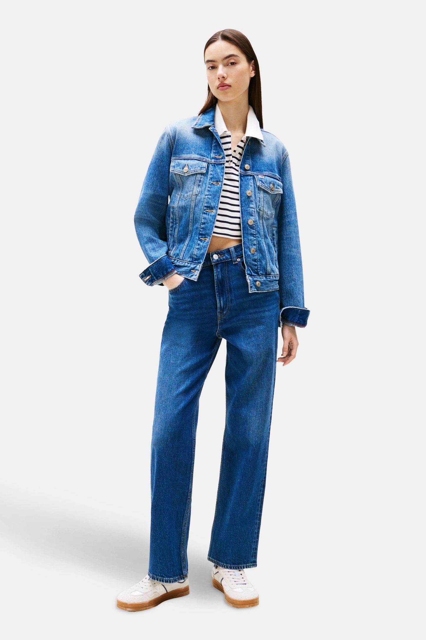 Rechtafstaande Donkerblauwe Denim Jeans - TOMMY JEANS