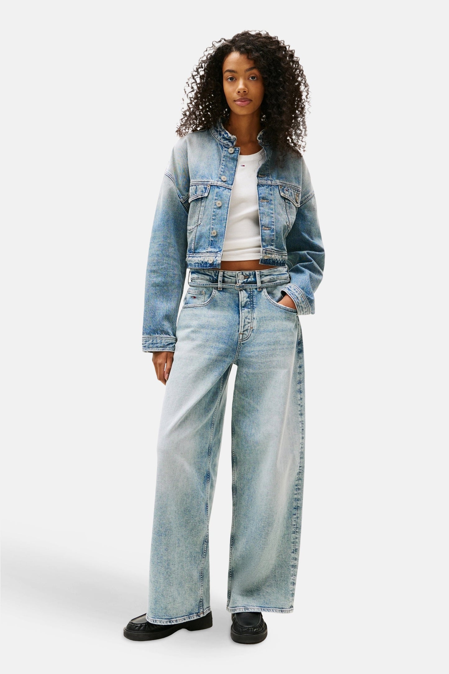 Lichteblauwe Denim Wijd Jeans - TOMMY JEANS