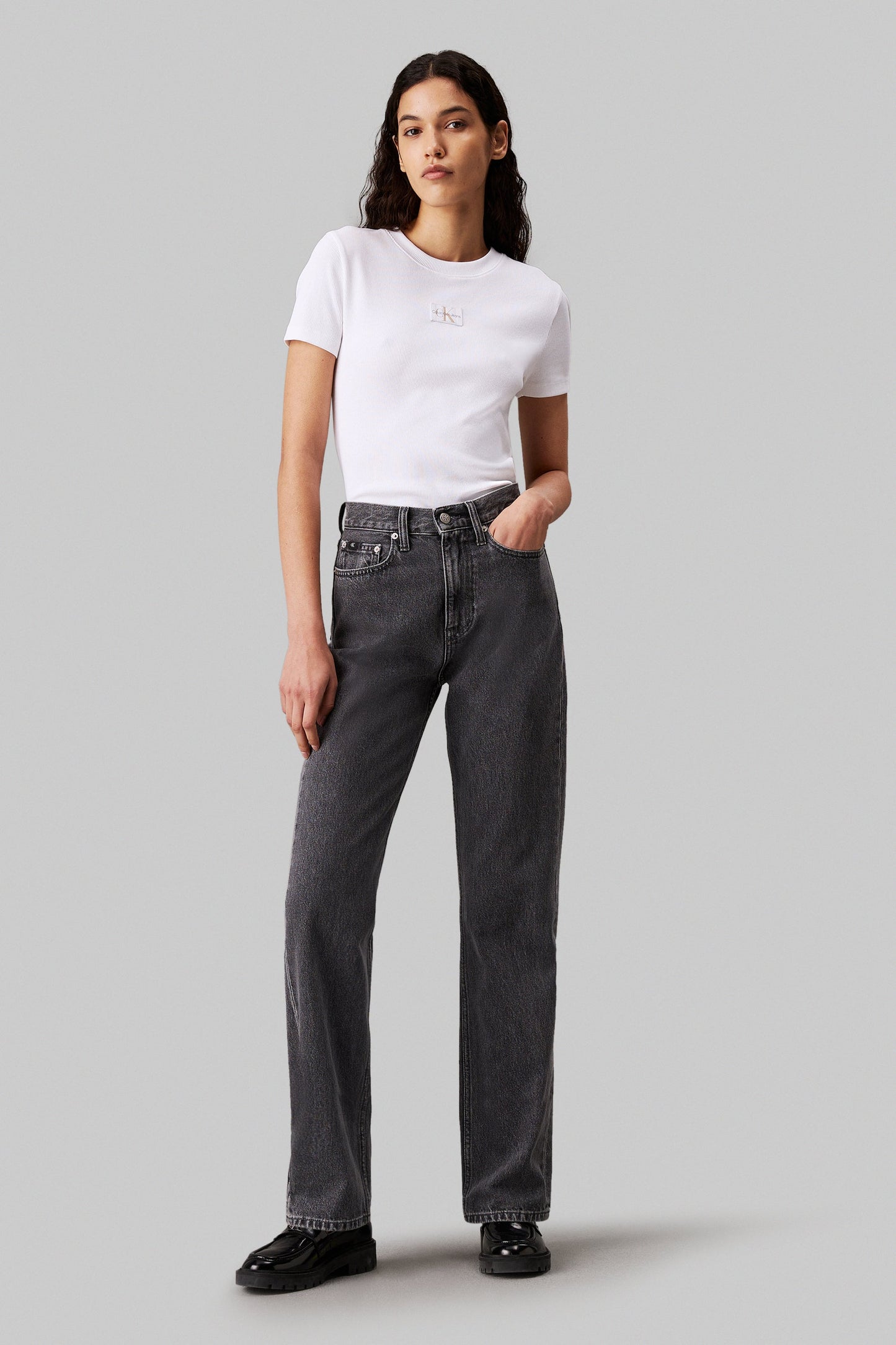 Rechtaf Jeans - Lichtgrijze Denim