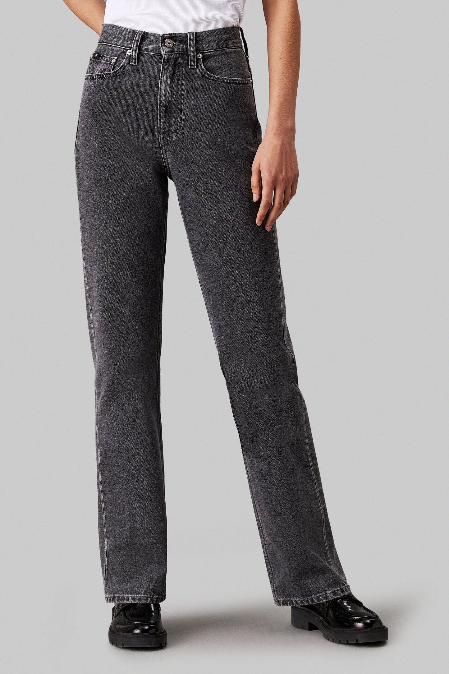 Rechtaf Jeans - Lichtgrijze Denim