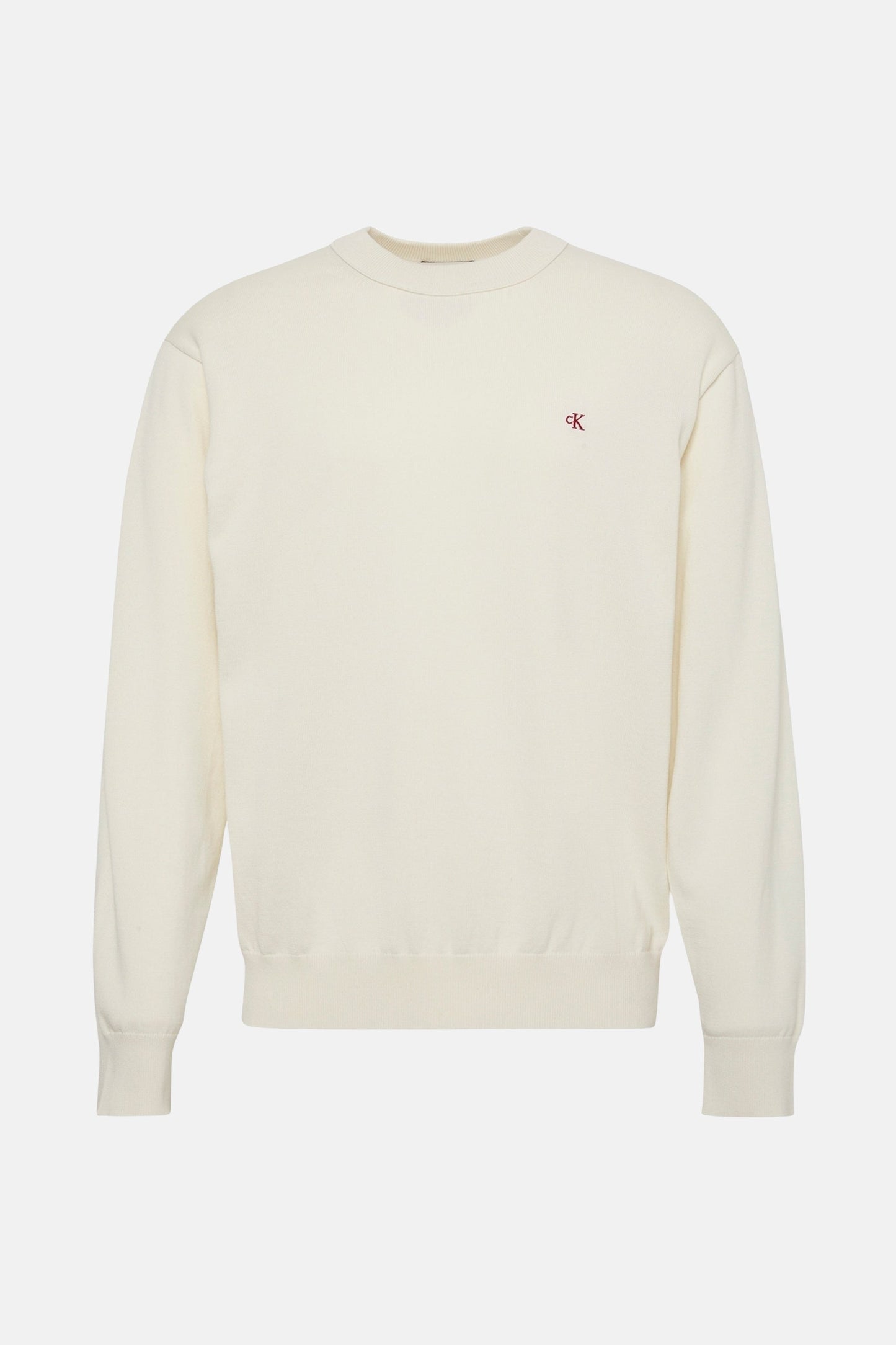 Beige Ronde Hals Sweater - Calvin Klein