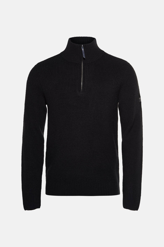 Zwarte ronde hals trui