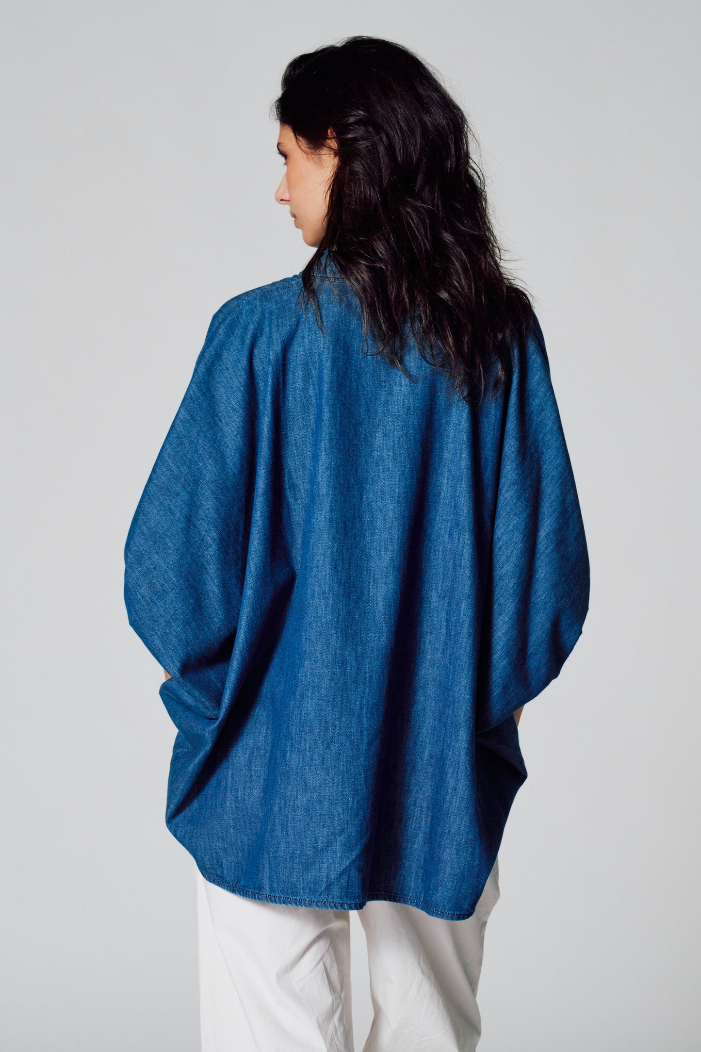 Korte Mouwen Hemd - Donkerblauwe Denim