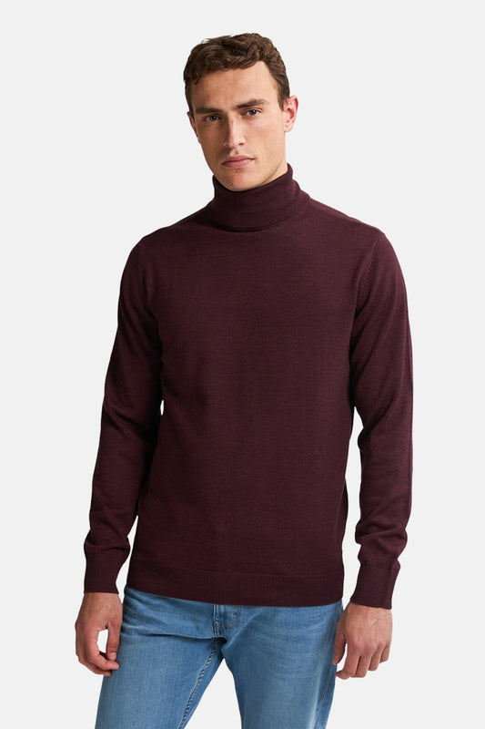 Bordeaux Rolkragenpullover
