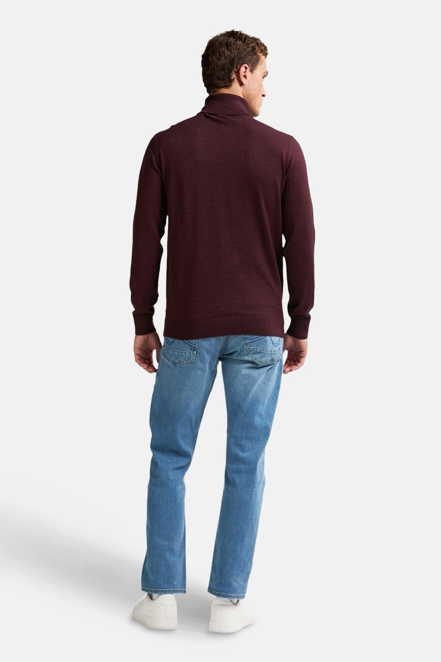 Bordeaux Rolkragenpullover