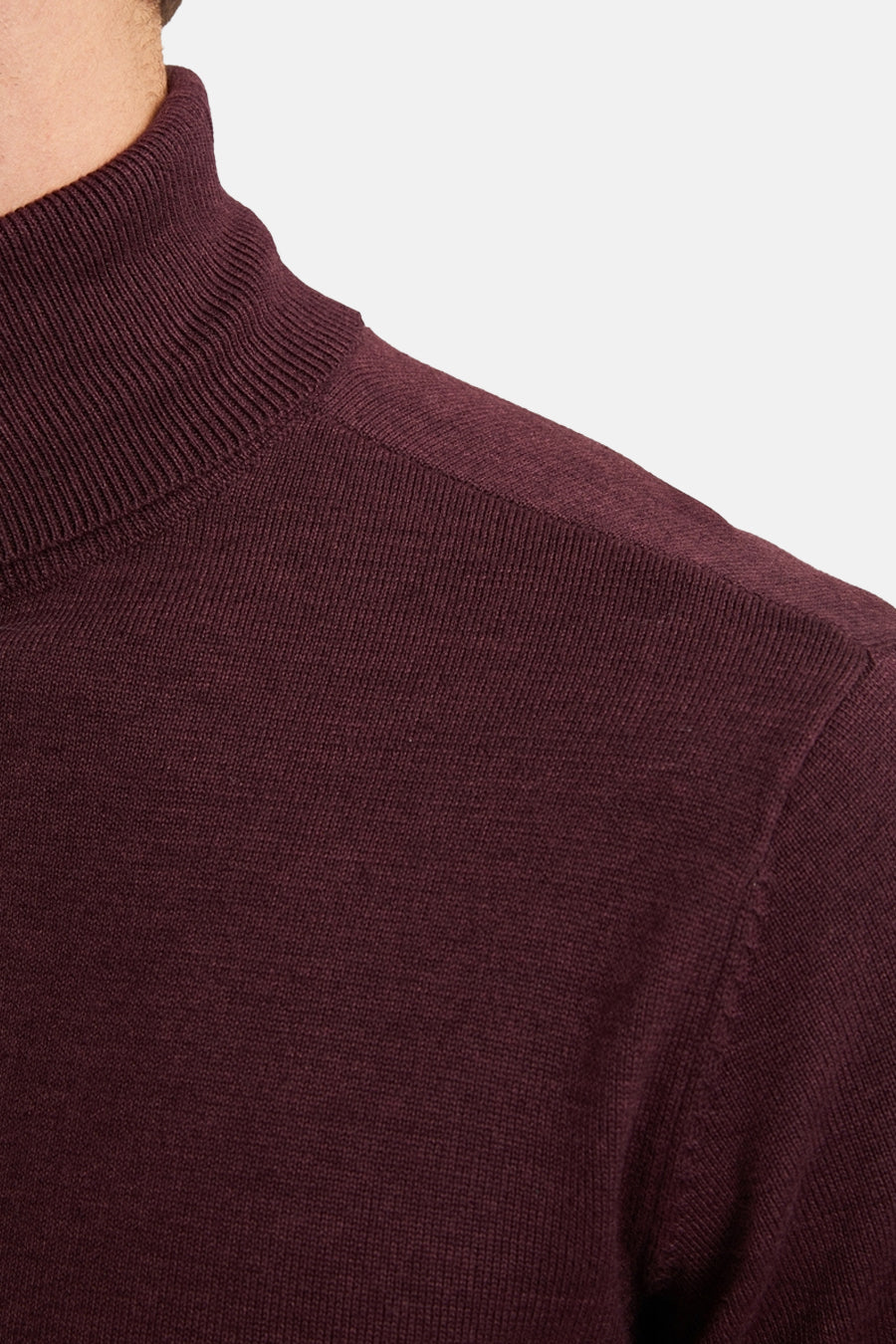 Bordeaux Rolkragenpullover