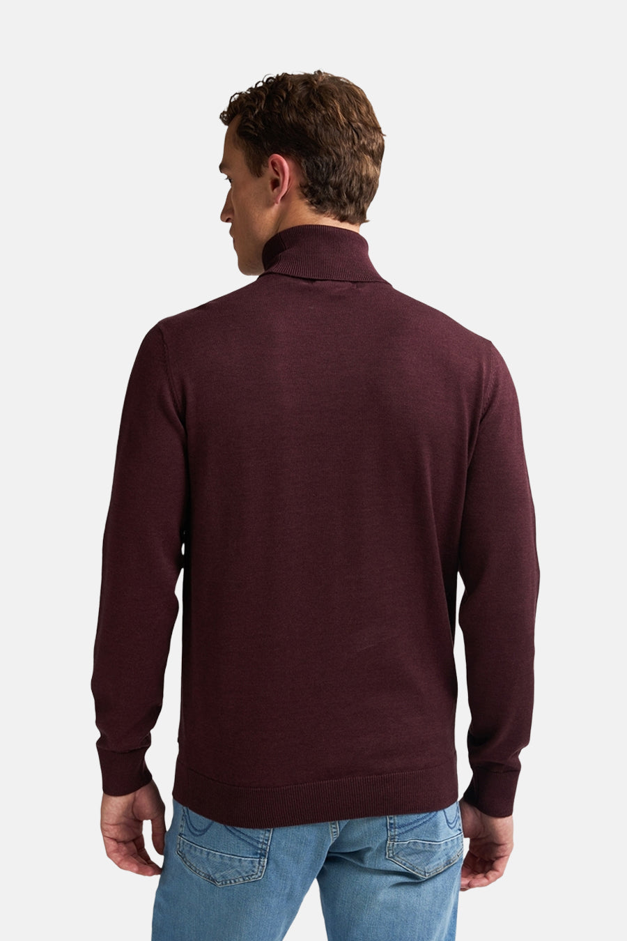 Bordeaux Rolkragenpullover