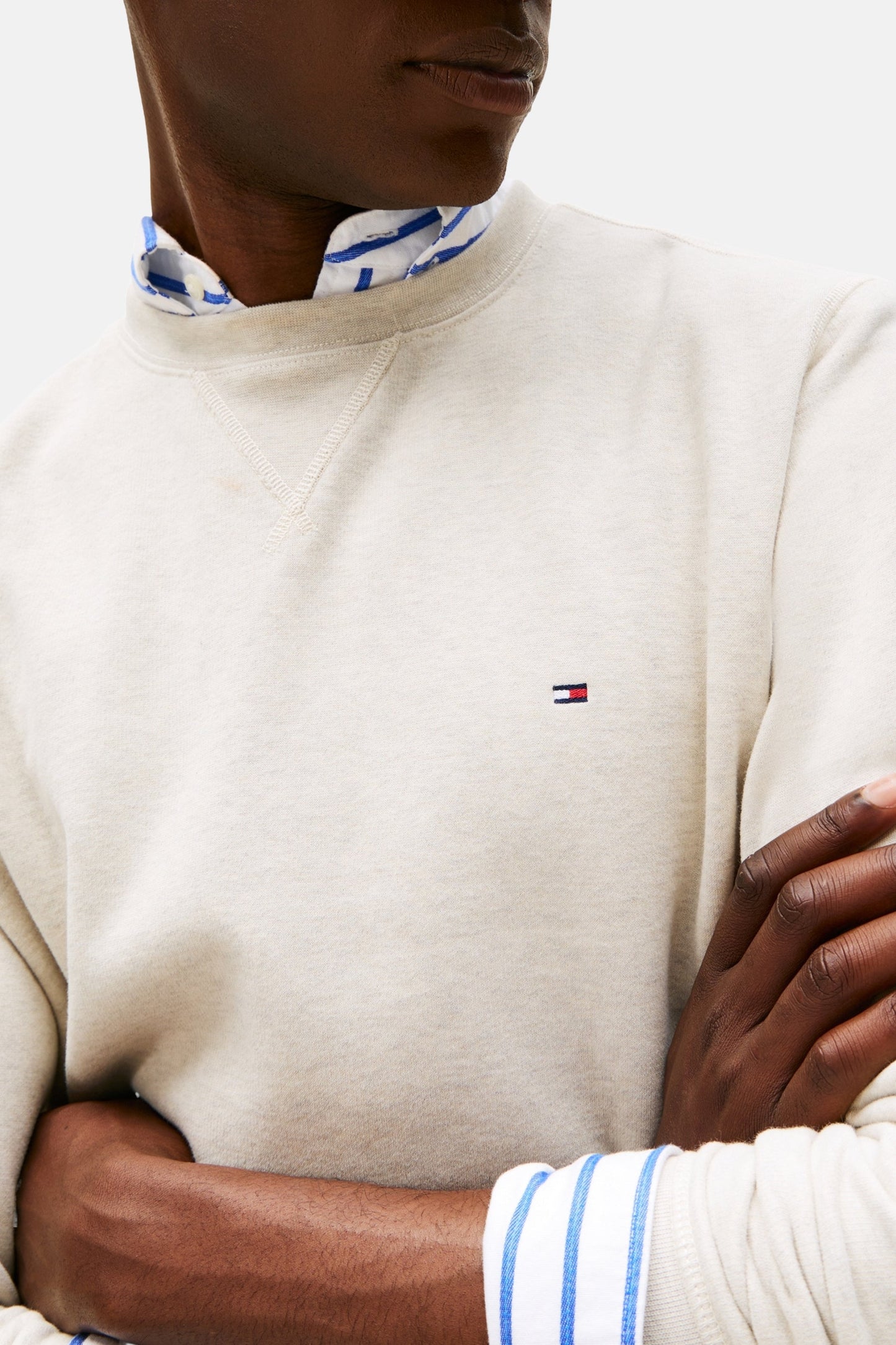 Ecru Ronde Hals Sweater - TOMMY HILFIGER