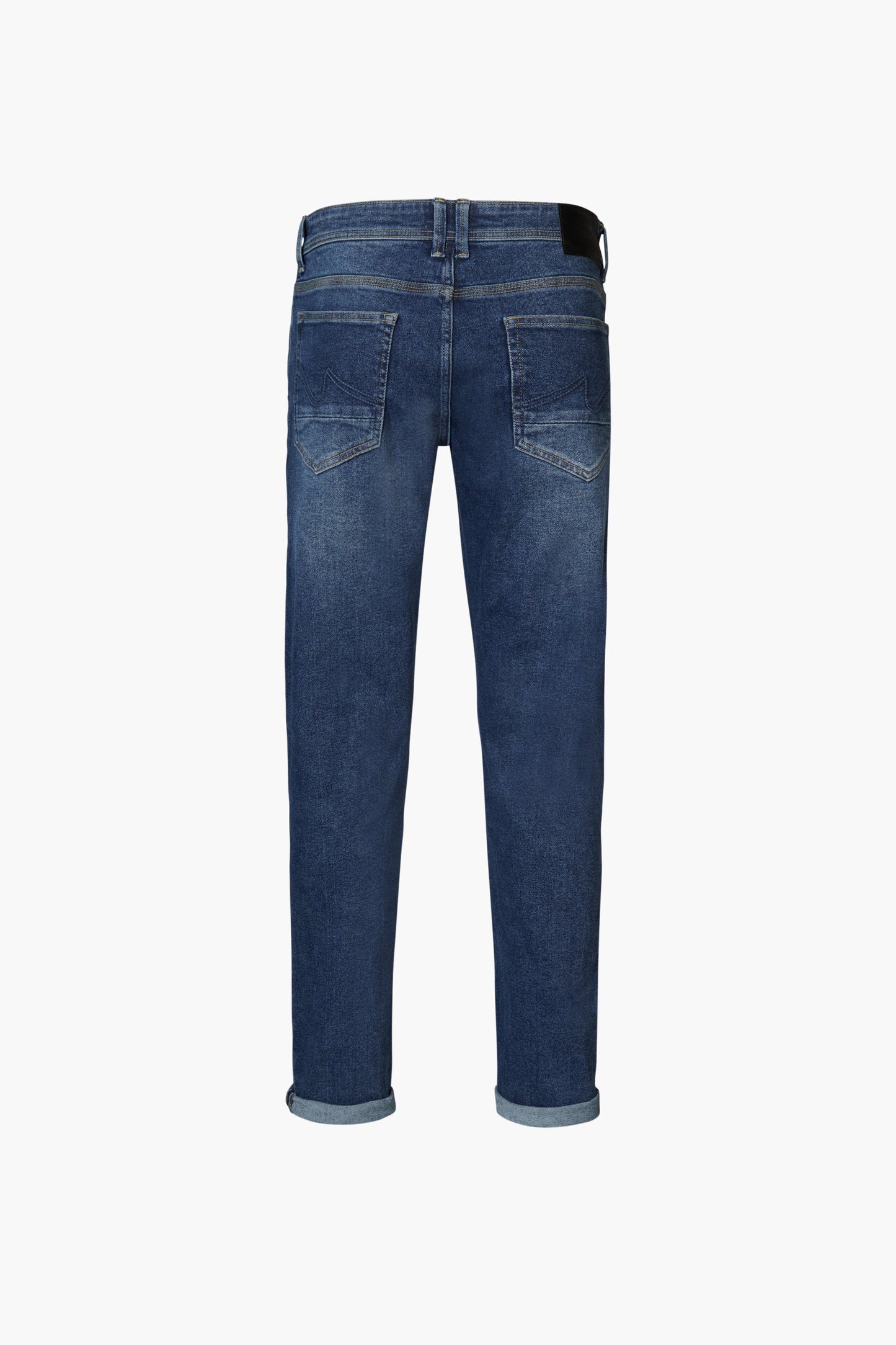 Mid Blue Denim Tapered Jeans