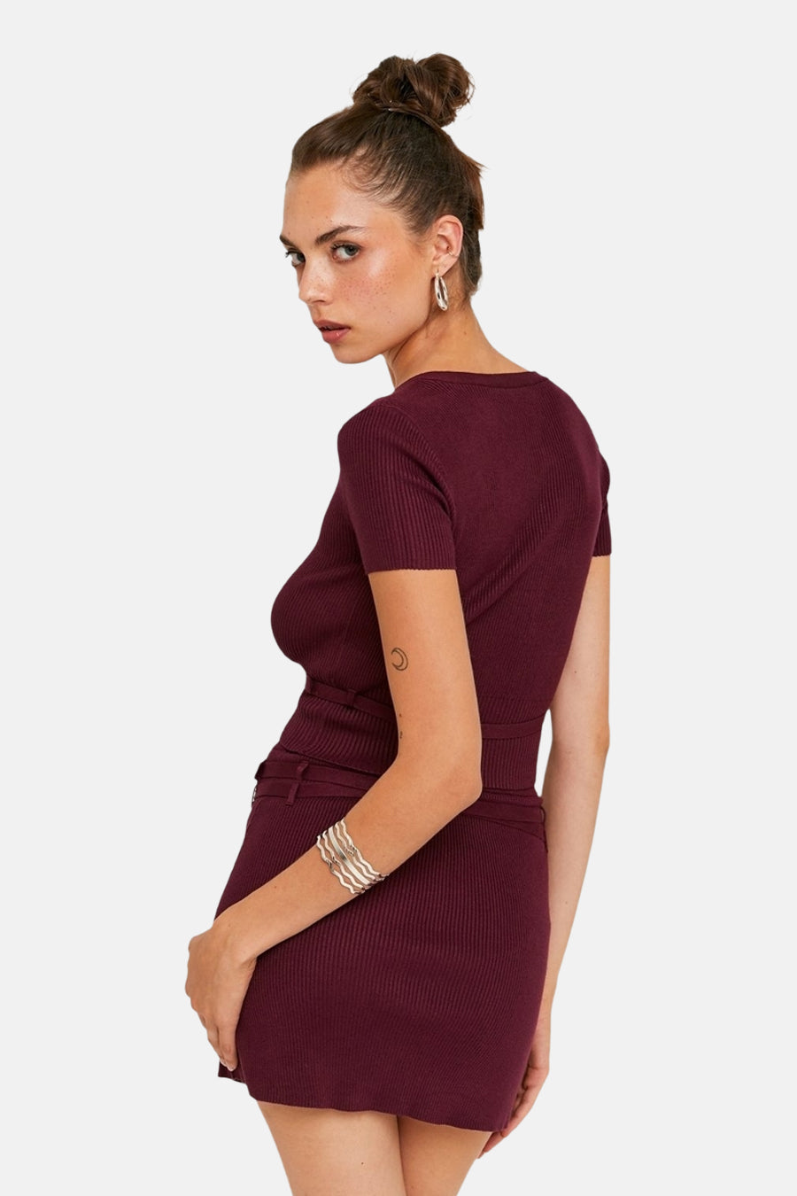 Korte Mouwen T-shirt - Bordeaux