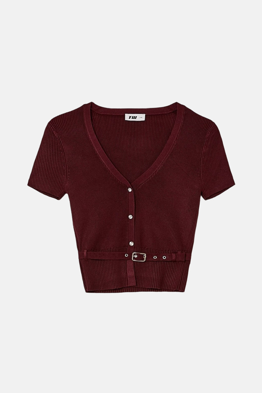 Korte Mouwen T-shirt - Bordeaux