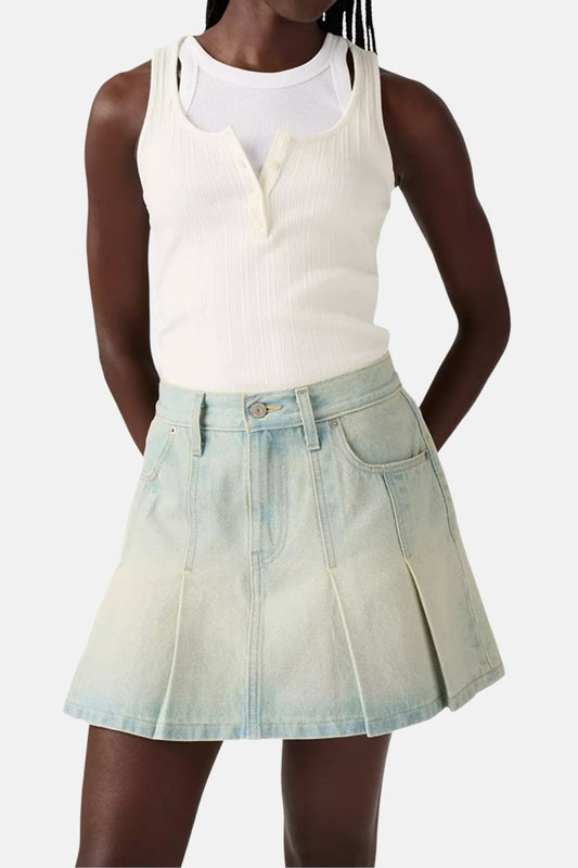 Levi's® Kort Lichtblauw Denim Rok