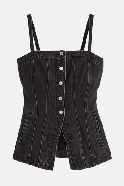 Zwarte Denim Tuniek