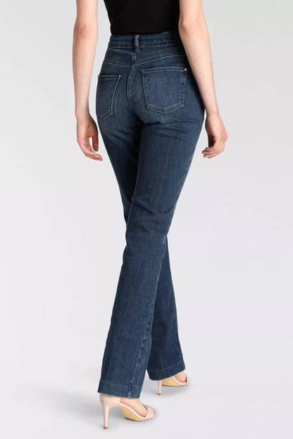 Mid Blue Denim Bootcut Jeans