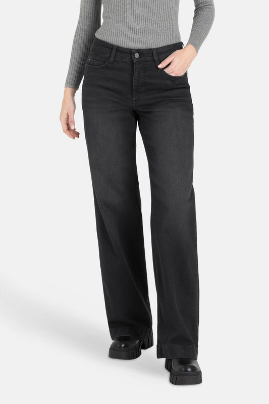 Donkerblauwe Denim Wijd Jeans - MAC