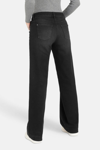 Donkerblauwe Denim Wijd Jeans - MAC