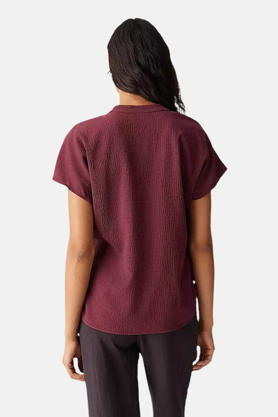Korte Mouwen Blouse - Bordeaux
