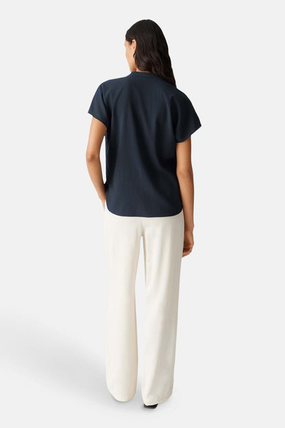 Korte Mouwen Blouse - Donkerblauw