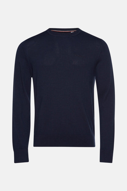 Blauwe Ronde Hals Trui - BEN SHERMAN