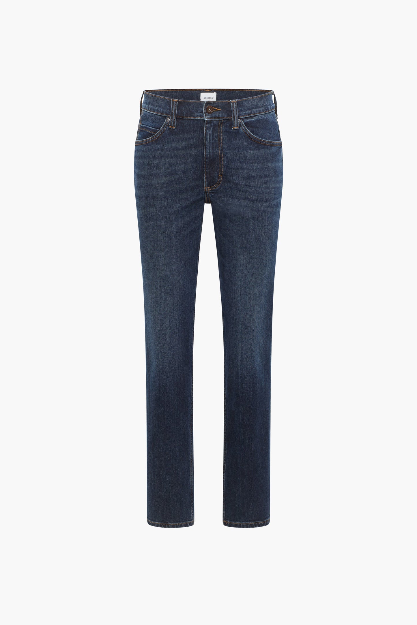 Blauw Zwarte Denim Rechtaflopende Jeans - MUSTANG
