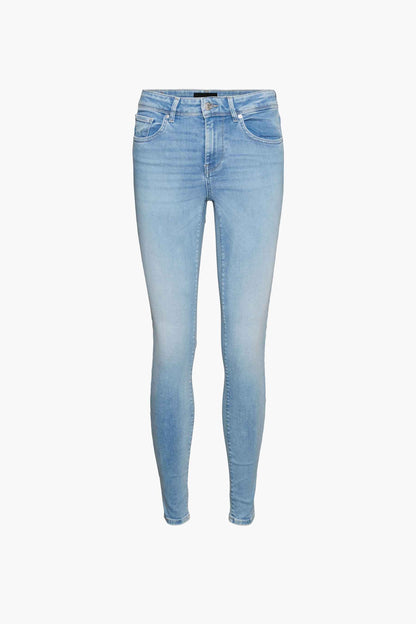 "LUX - Lichtblauwe Denim" can be rewritten as "LUX - Denim in Lichtblauw" or "LUX - Lichtblauwe Jeans".