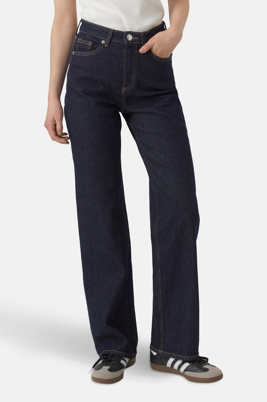 Donkerblauwe Denim Wijd Jeans - VERO MODA®