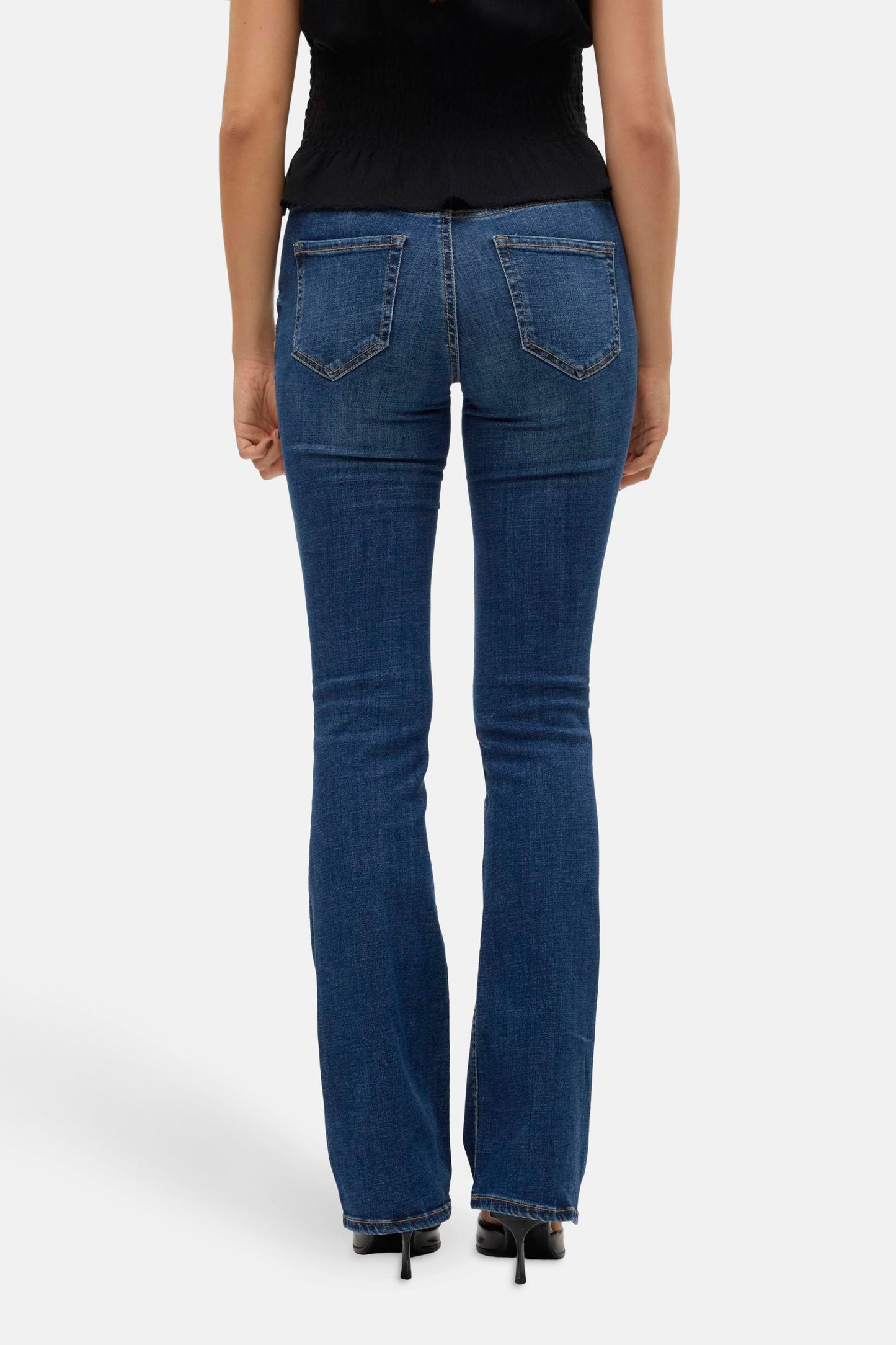 FLASH FLARE - Donkerblauwe Denim Jeans