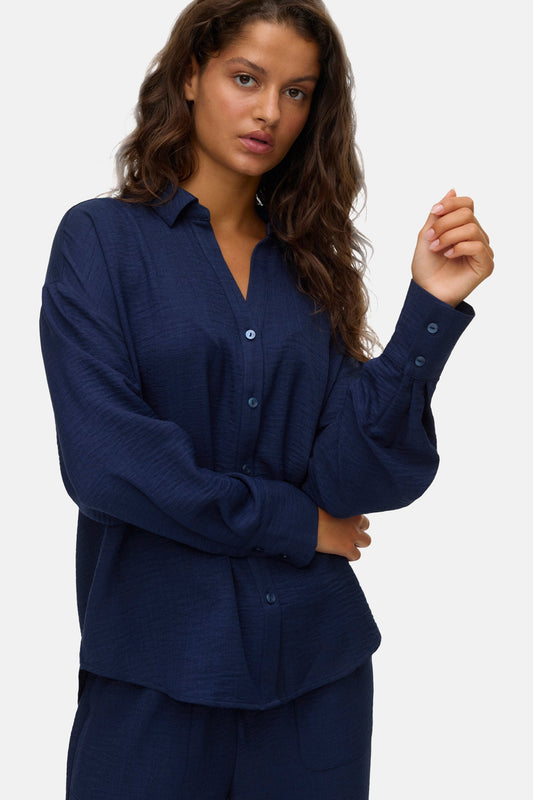 Lange Mouwen Hemd - Blauw