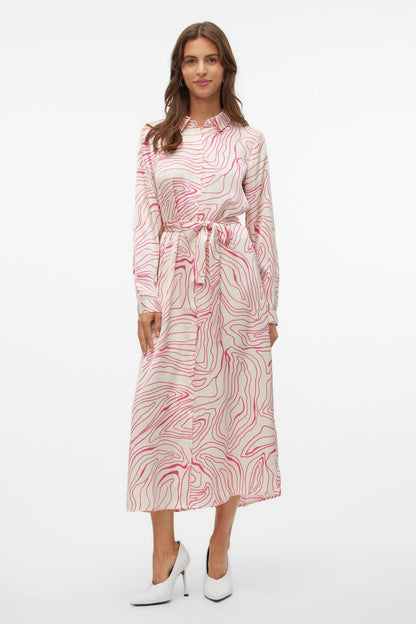 Lange Mouwen Roze Jurkje