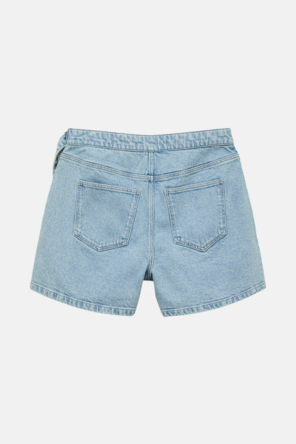 Korte Lichtblauwe Denim