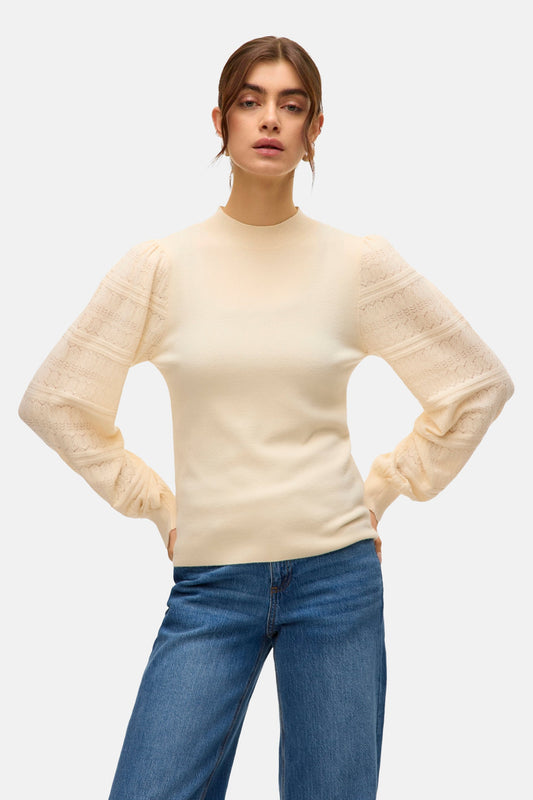 Trui met ronde hals ecru - VERO MODA®