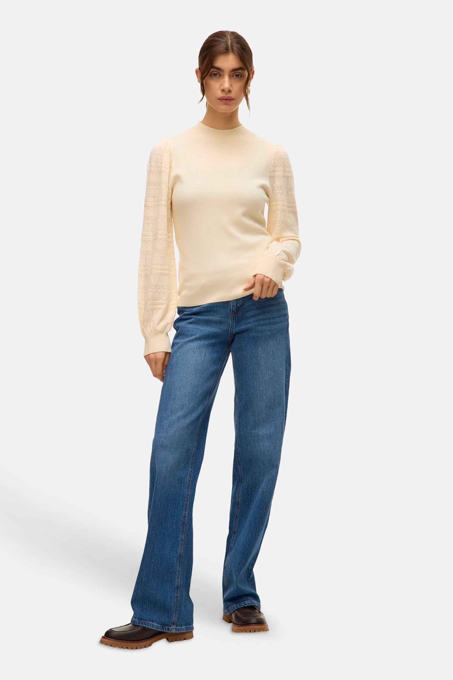 Trui met ronde hals ecru - VERO MODA®