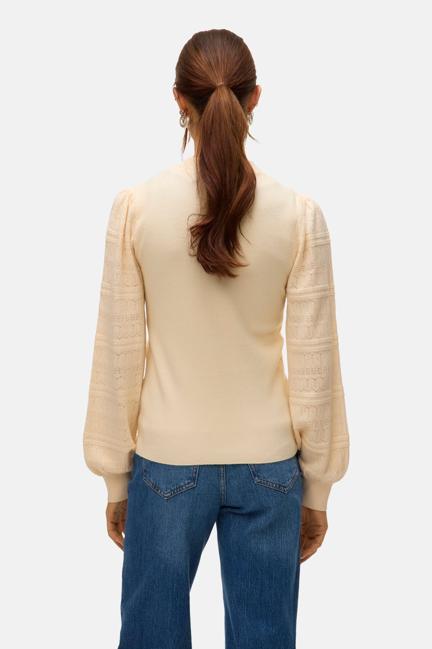 Trui met ronde hals ecru - VERO MODA®
