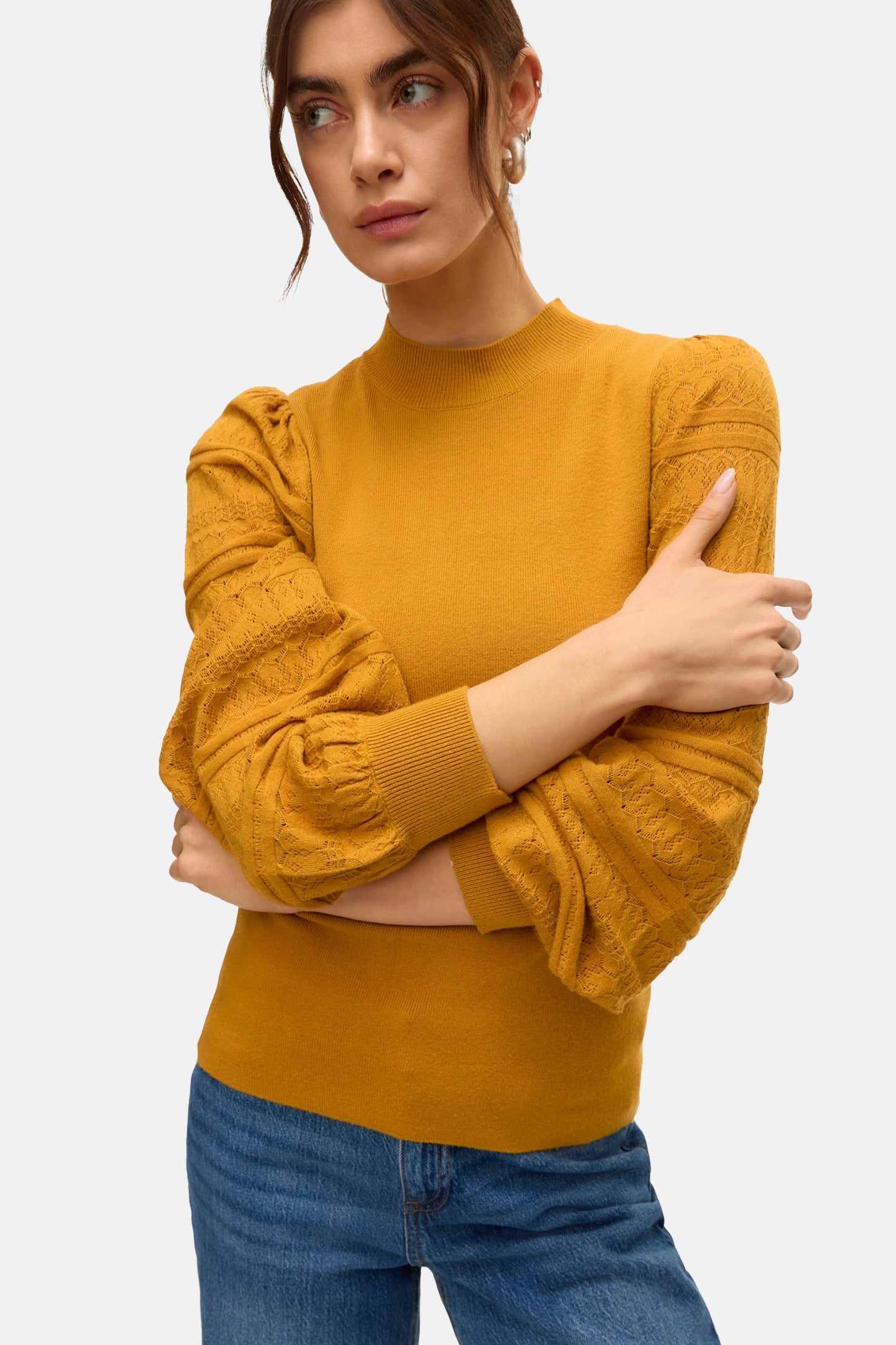 Trui met ronde hals geel - VERO MODA®