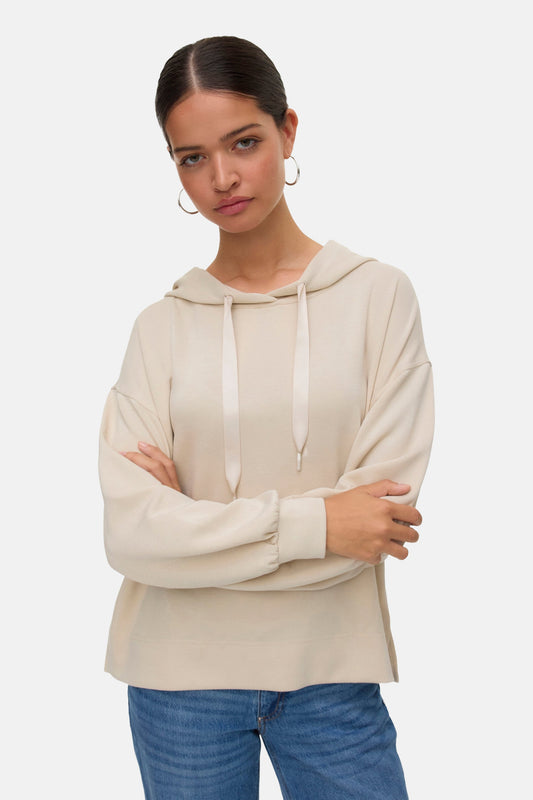 Ecru Hoodie Sweater