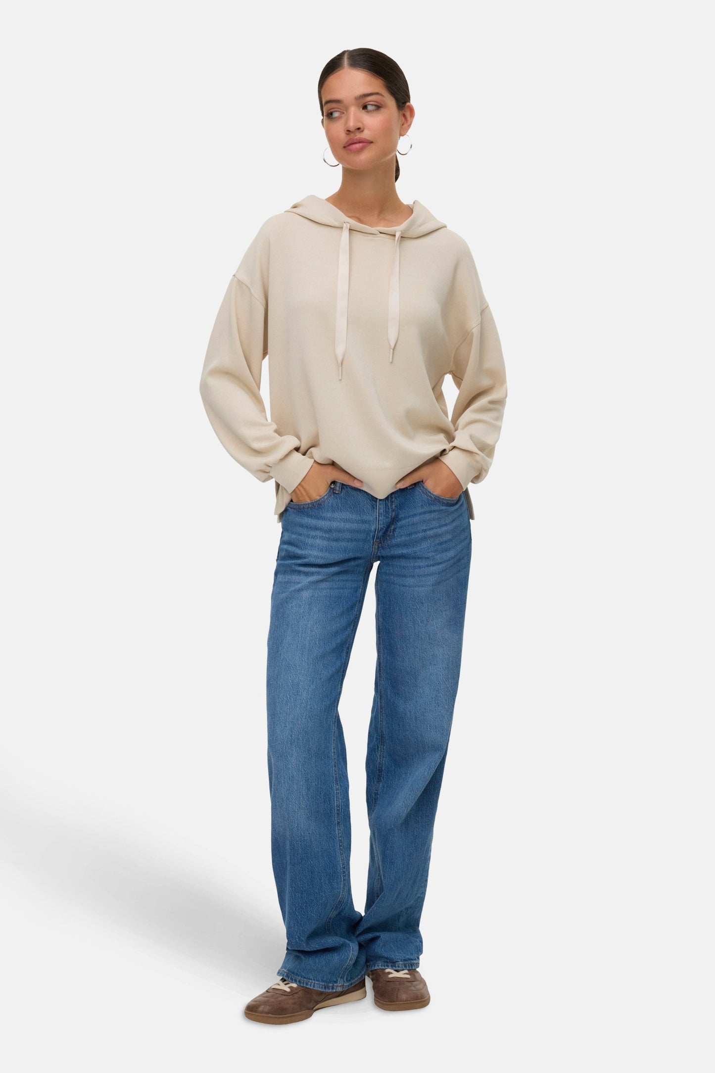 Ecru Hoodie Sweater