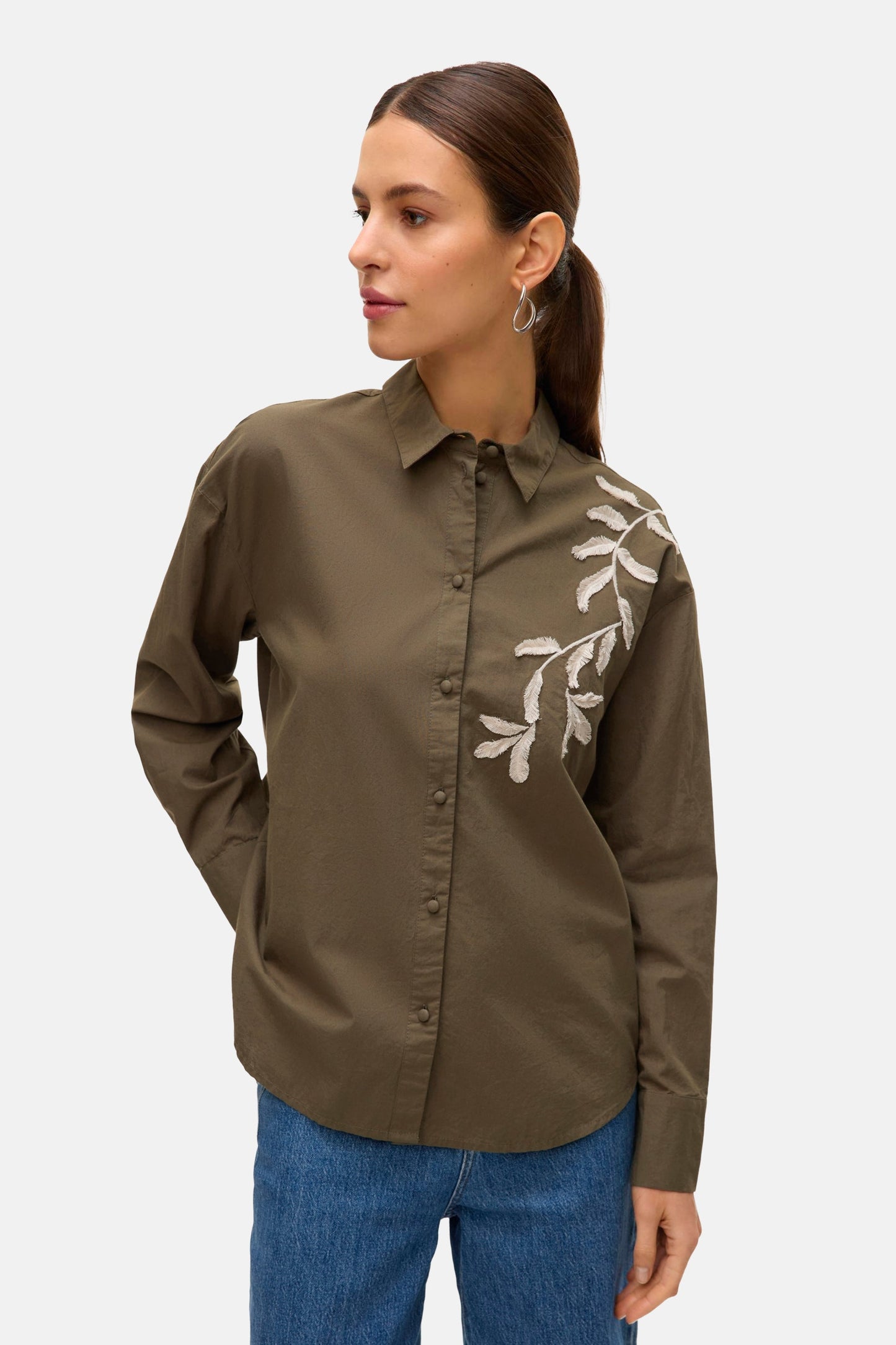 Hemd met lange mouwen - khaki