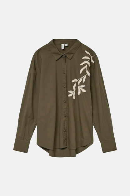 Hemd met lange mouwen - khaki