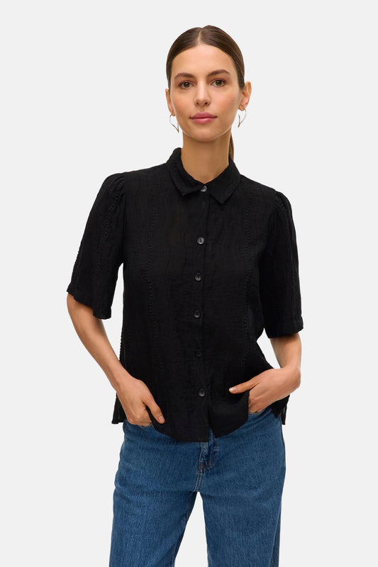 Korte Mouwen Shirt - Zwart