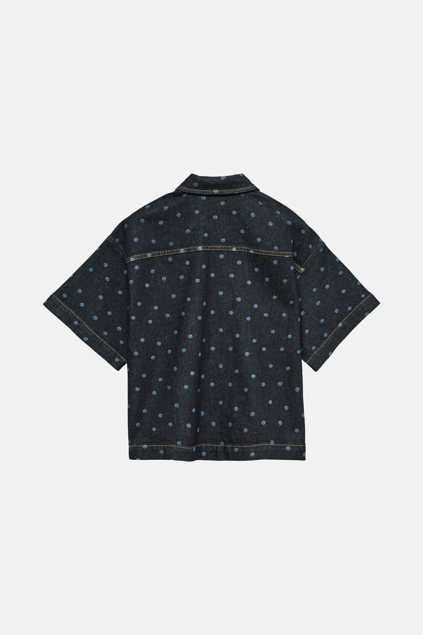 Hemd met korte mouwen - mid blue denim