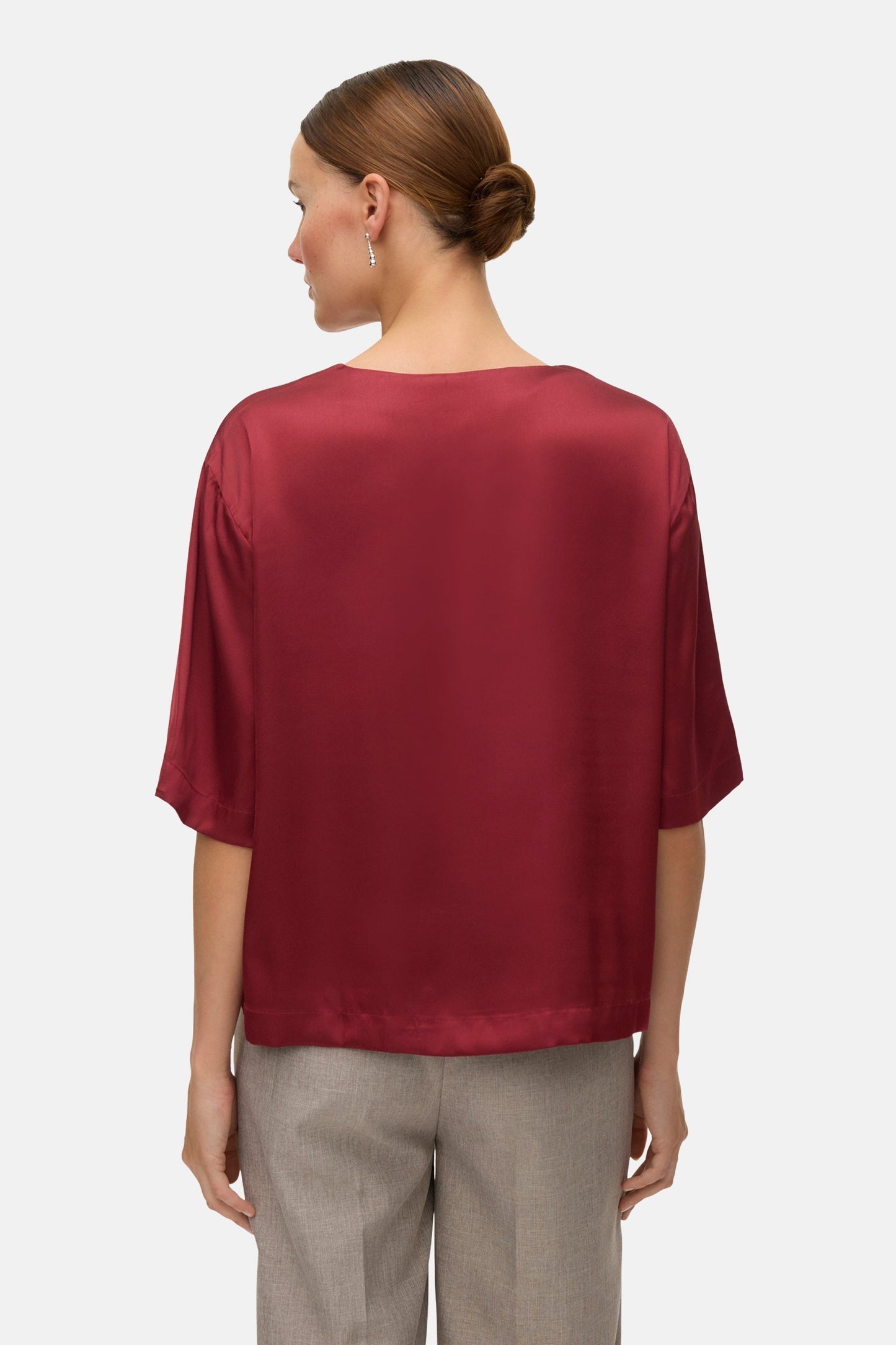 Korte Mouwen Blouse - Rood