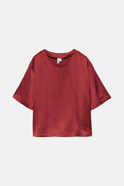 Korte Mouwen Blouse - Rood