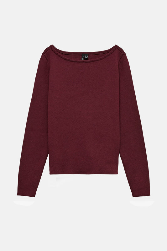 Bordeaux Ronde Hals Trui