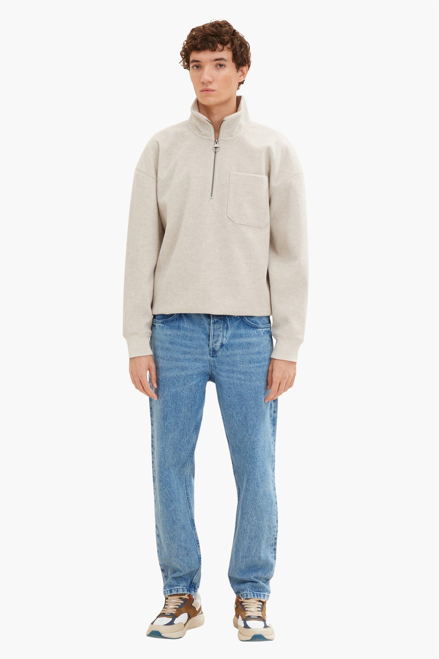 Lichtblauwe denim rechte jeans